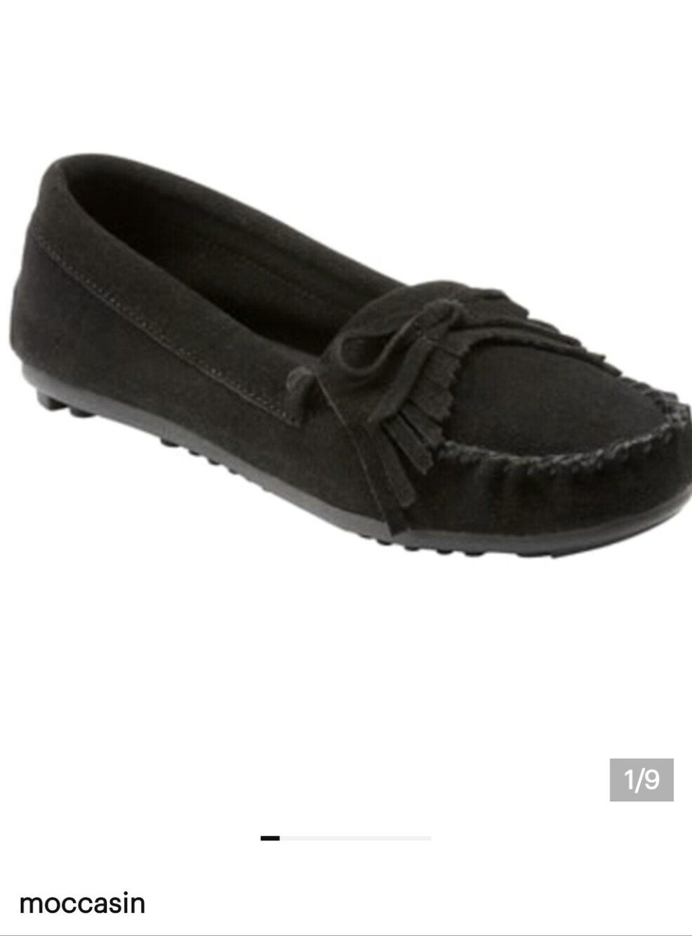 Ladies' Moccasins black suede slip on Shoes Women's 11 new with tags